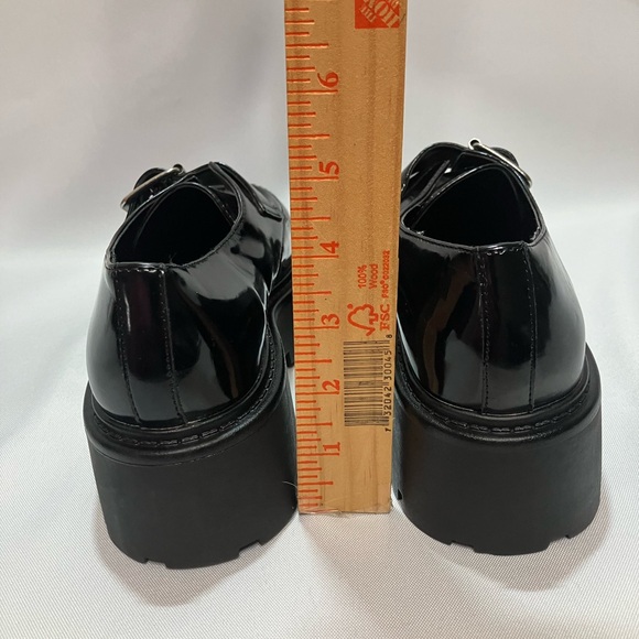 Steve Madden Shiny Black Platform Loafers - Picture 3 of 7